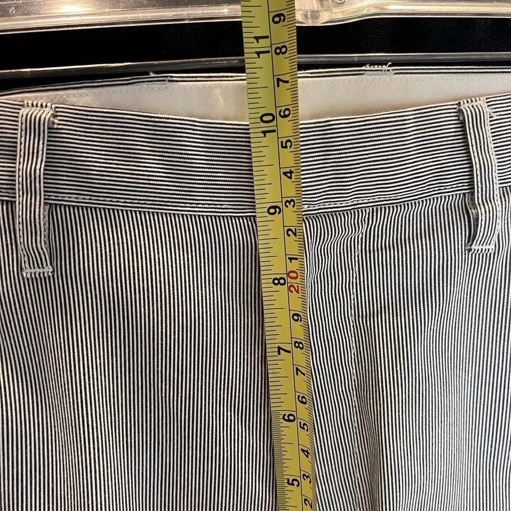 J. Crew‎ Mens Striped Flat Front Chino Pants Size 32W 32L Casual Dress Trousers